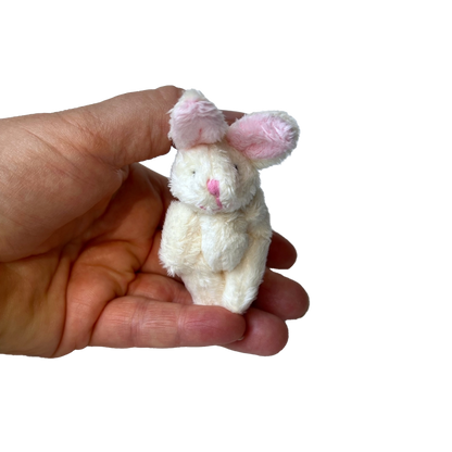 Mini White Plush Bunny Rabbit