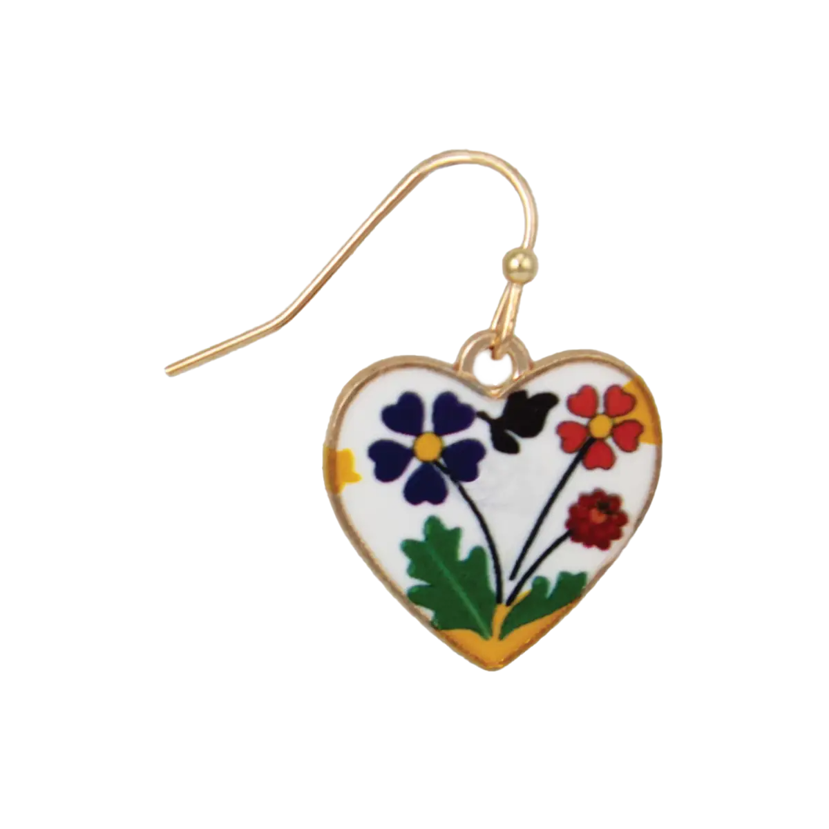 Floral Bouquet Heart Earrings