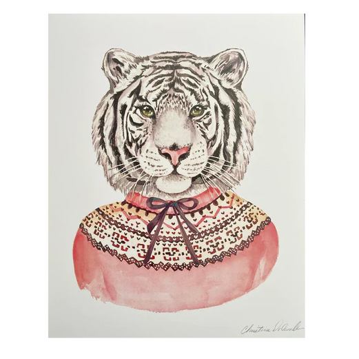 Cozy Tiger Art Print