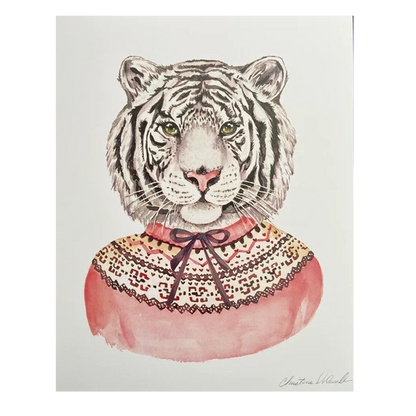 Cozy Tiger Art Print