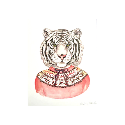 Cozy Tiger Art Print