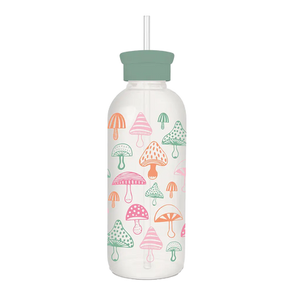 Wild Realm Glass Water Bottle with Straw