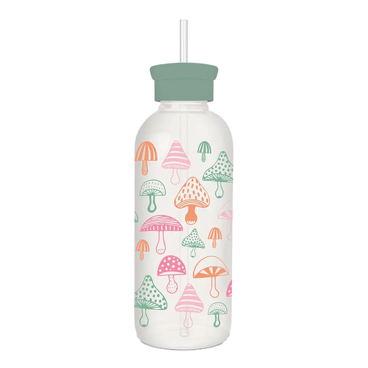 Wild Realm Glass Water Bottle with Straw