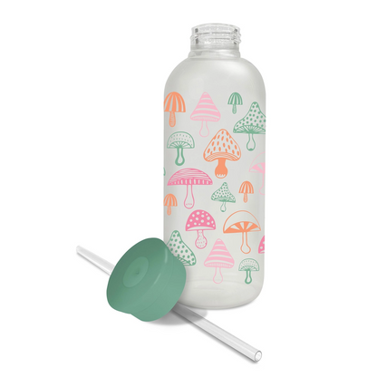 Wild Realm Glass Water Bottle with Straw