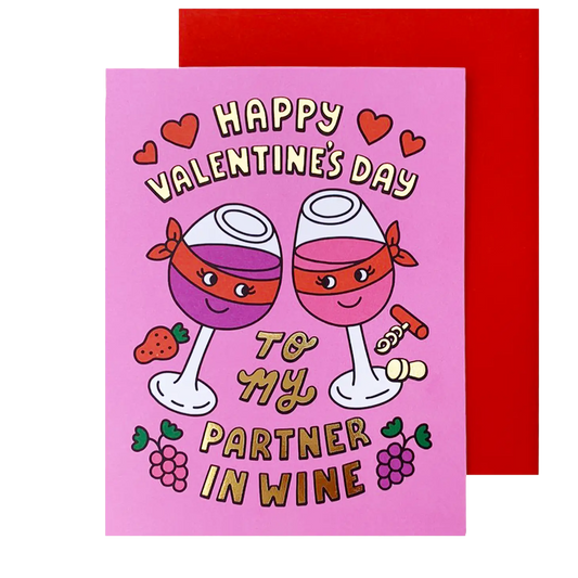 Partner in Wine Valentine's Day Card