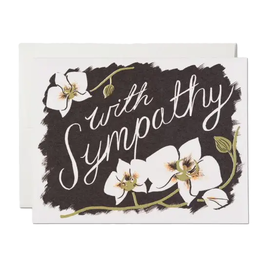 With Sympathy Orchid Card