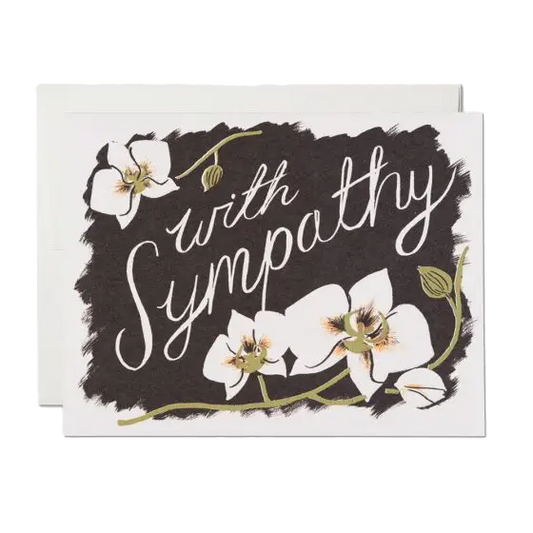 With Sympathy Orchid Card