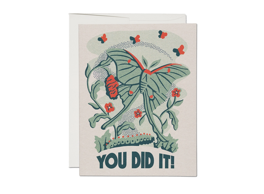 You Did It Moth Card