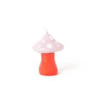 Small Pink Mushroom Candle