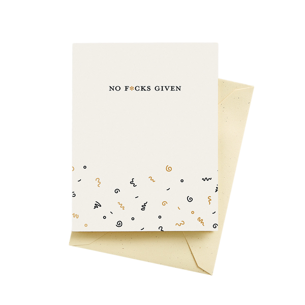 no fucks given birthday card