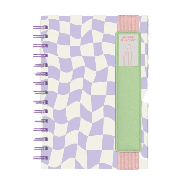 Lavender Checker Notebook