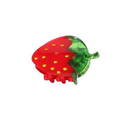 Mini Strawberry Hair Claw Clip