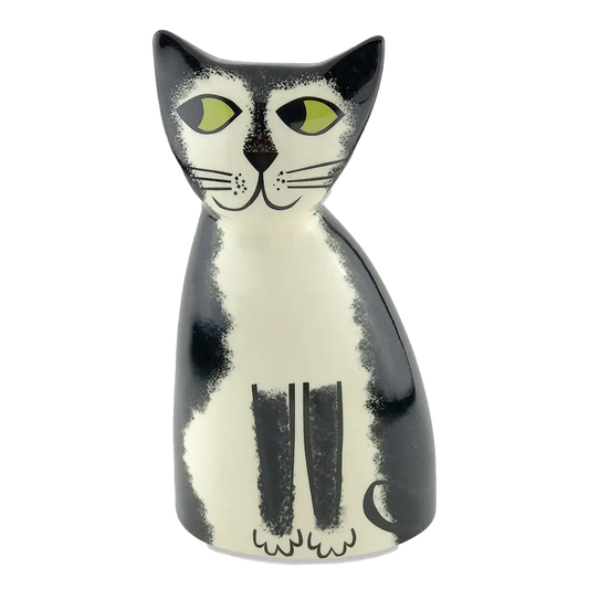 Handmade Ceramic Black and White Cat Money Box