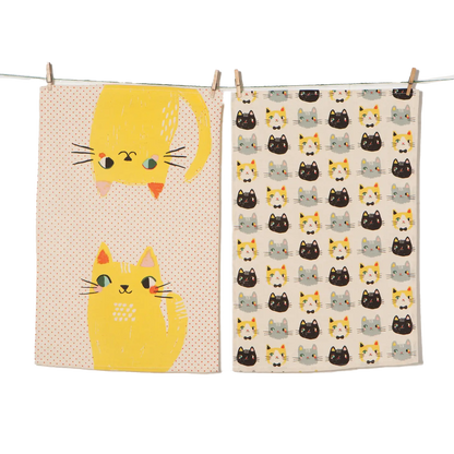 Meow Meow Cats Kitchen Towel (Set of 2)