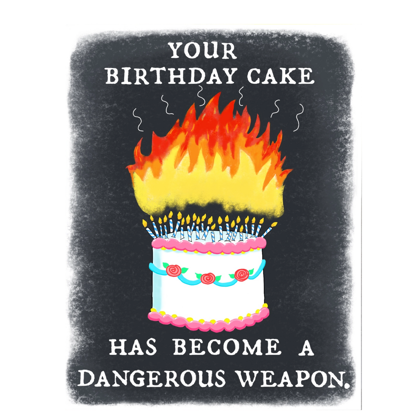 Cake Danger Birthday Card