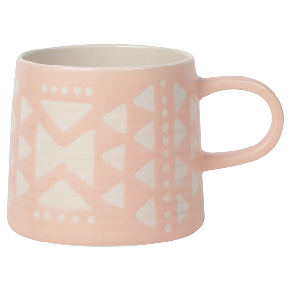 Pink Imprint Stoneware Mug