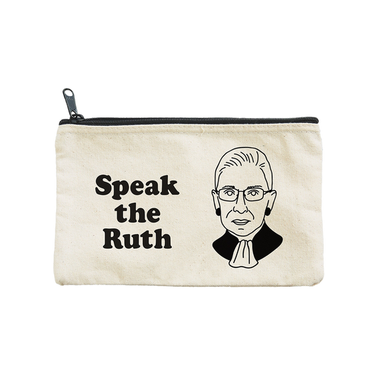 speak the ruth bader ginsburg zipper pouch