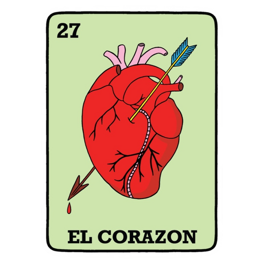 27 El Corazon loteria sticker