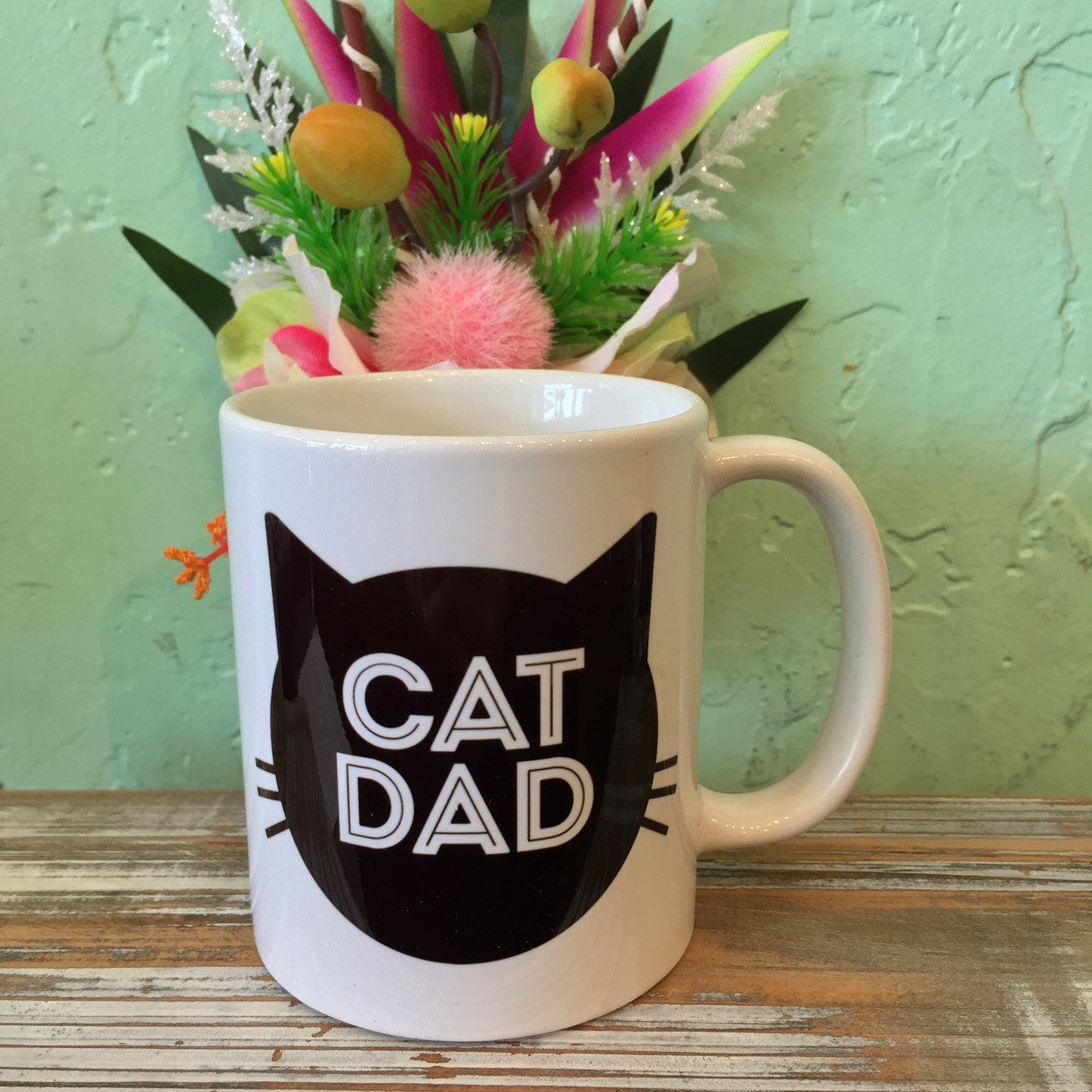 ceramic cat dad mug