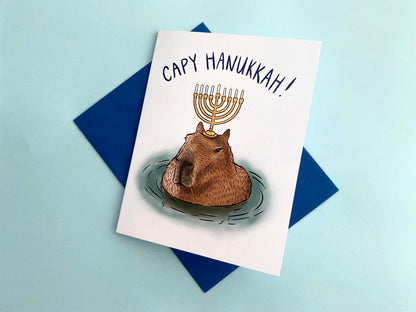 Capy Hanukkah! Card