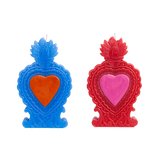 Candle Milagro Heart red