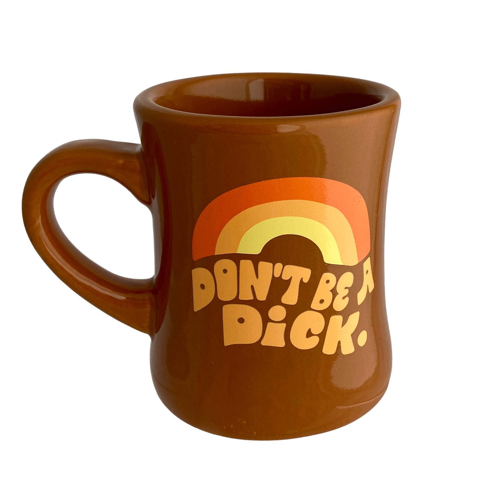 don't be a dick retro 70s diner mug