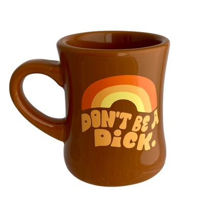 don't be a dick retro 70s diner mug