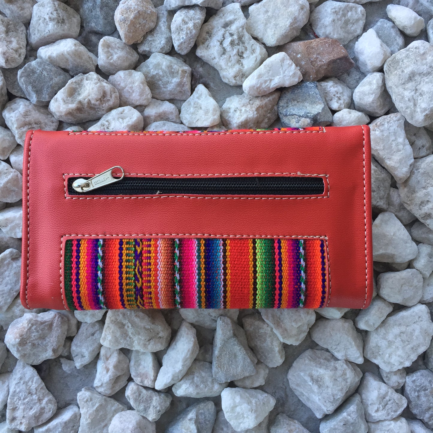 Serape and Leather Wallet