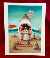Sand Shark Bar Art Print