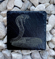 cobra snake laser etched slate coaster