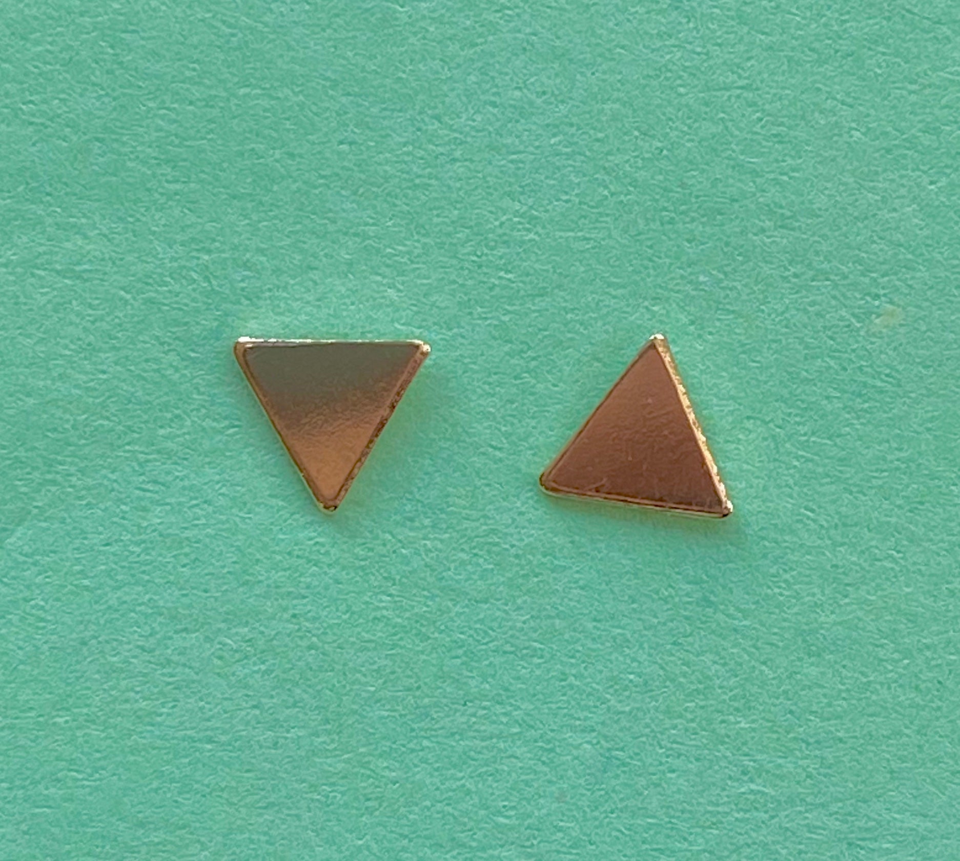 14k gold filled minimalist triangle earrings