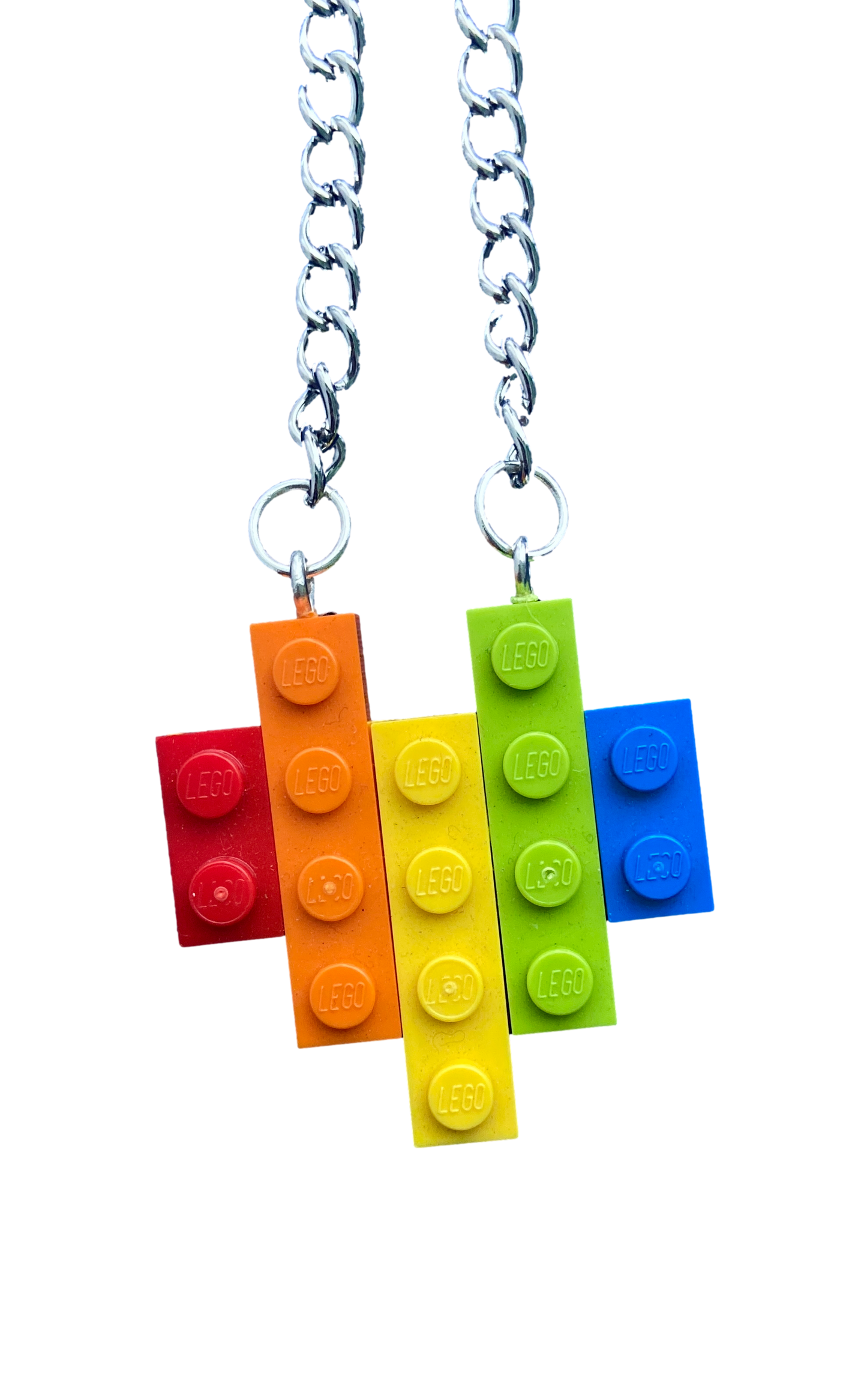 rainbow lego necklace for pride
