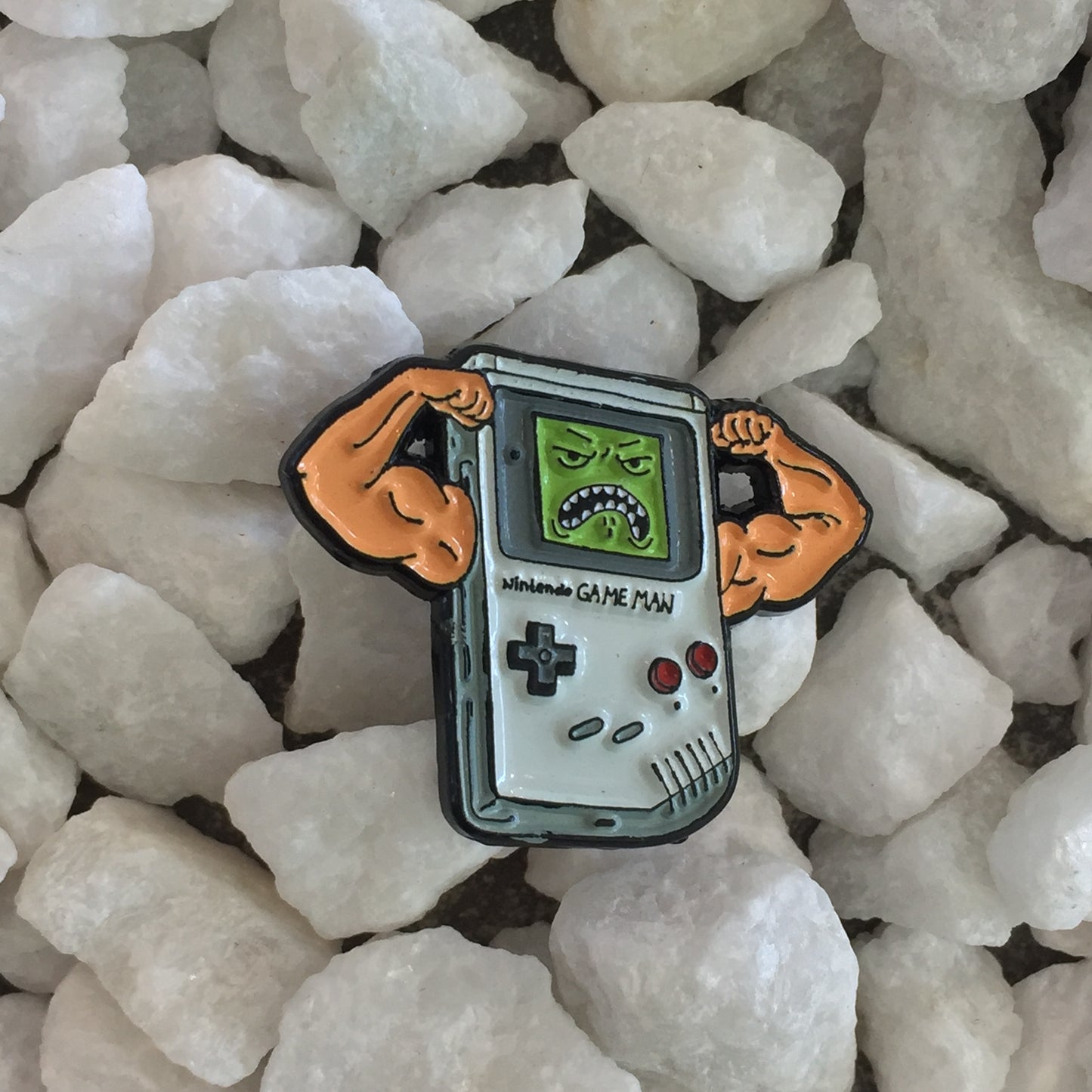 game man pin gameboy