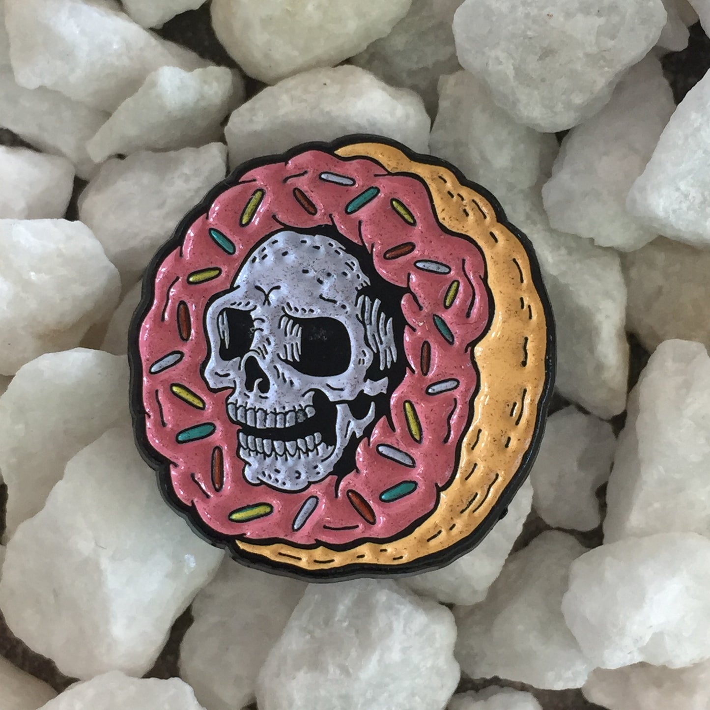 death donut enamel pin