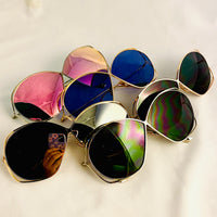 Metal Frame Teardrop Sunglasses