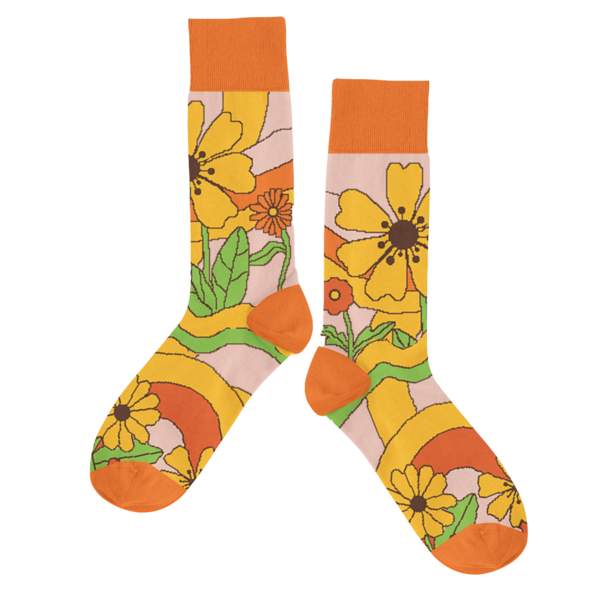 groovy flower socks