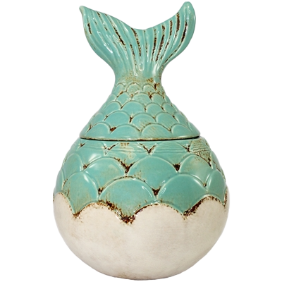 Mermaid Tail Ceramic Jar