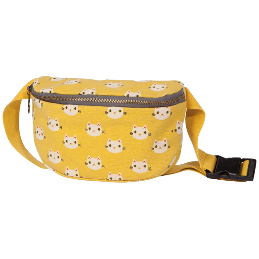 Meow Meow Cats Cotton Hip Bag Adjustable Strap