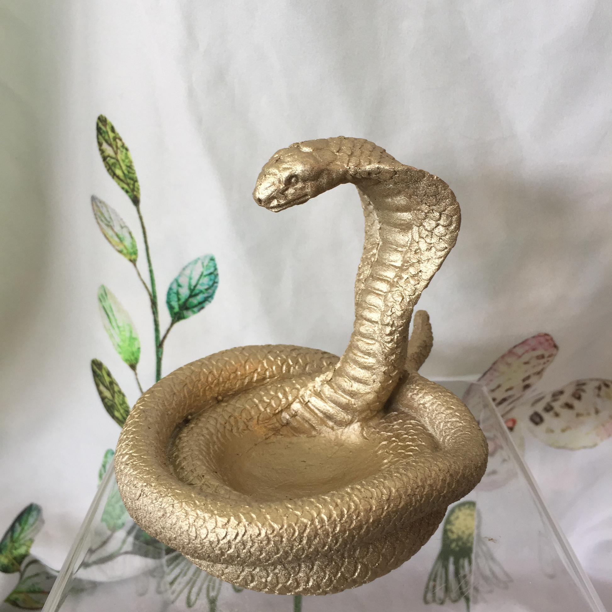 golden cobra trinket dish 