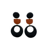 Floral Geometric Shaped Earrings