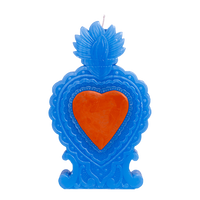 Candle Milagro Heart red