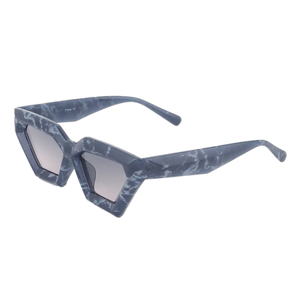Geometric Marble Cat-Eye Sunglasses