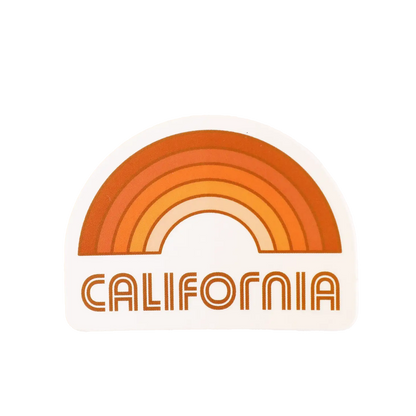 Cali Vintage Rainbow Sticker