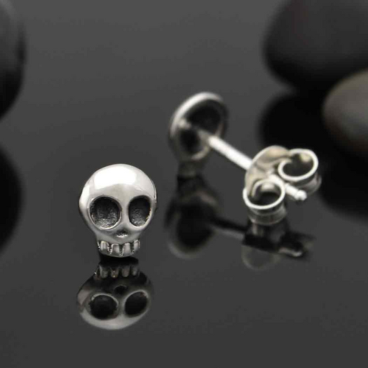 Mini Skull Post Earrings