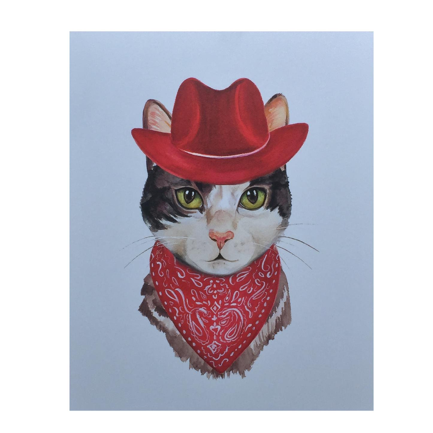 Cowboy Cat Print