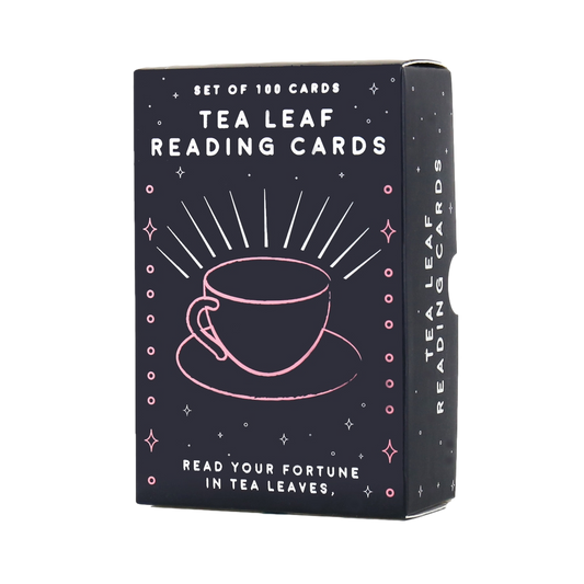 tea leaf reading cards: read your fortune in tea leaves. set of 100 cards