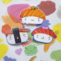 Sushi 4 Pack Vinyl Sticker