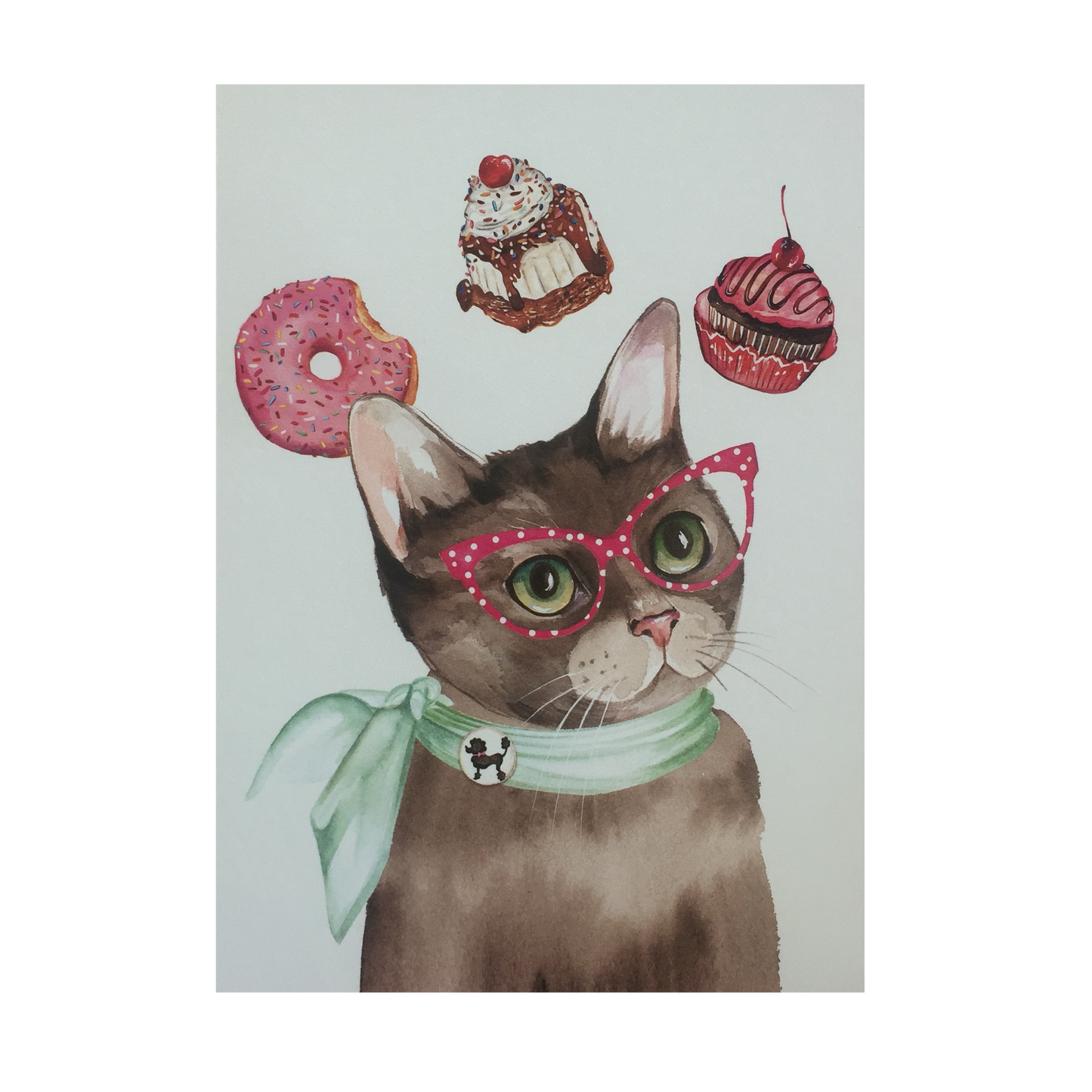 Dessert Kitty Art Print