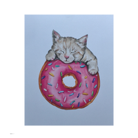 Donut Cat Print