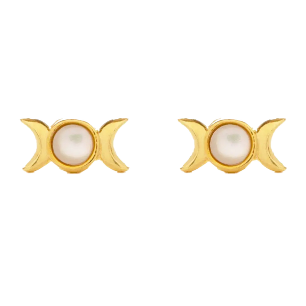Moon Phases Stud Earrings